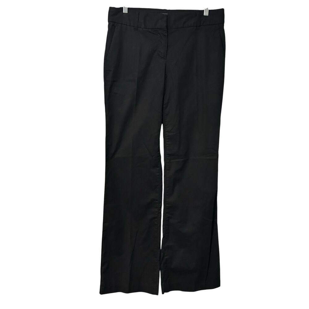 J.Crew Stretch City Fit Pants Trousers Career Low Rise Boot Cut Leg Black SZ 8R